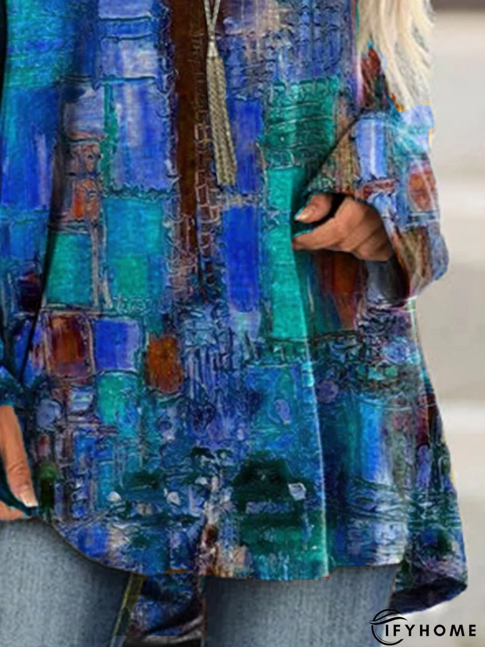 New Women Fashion Holiday Casual Vintage Long Sleeve Tunic Top | IFYHOME