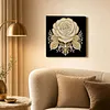 DIY Pearl Painting Rose for Home Wall Decor with Frame(30x30cm)