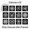 12pcs/set Unframed Pearl Painting Canvas Art Handmade Pearl Material Art Kit Living Room Decor (15x15cm)