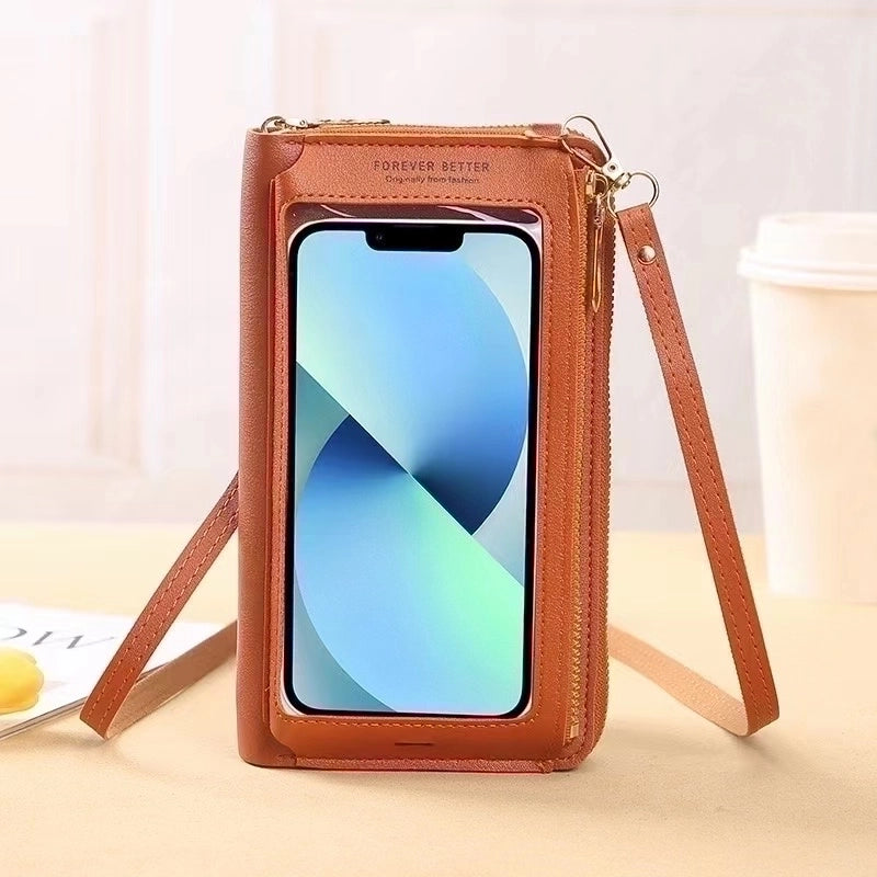 Women’s Pu Leather Solid Color Minimalist Square Zipper Shoulder Bag