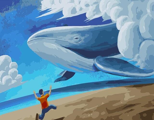 

Fantasy Whale – Paint By Numbers - 40*50CM, 501 Original