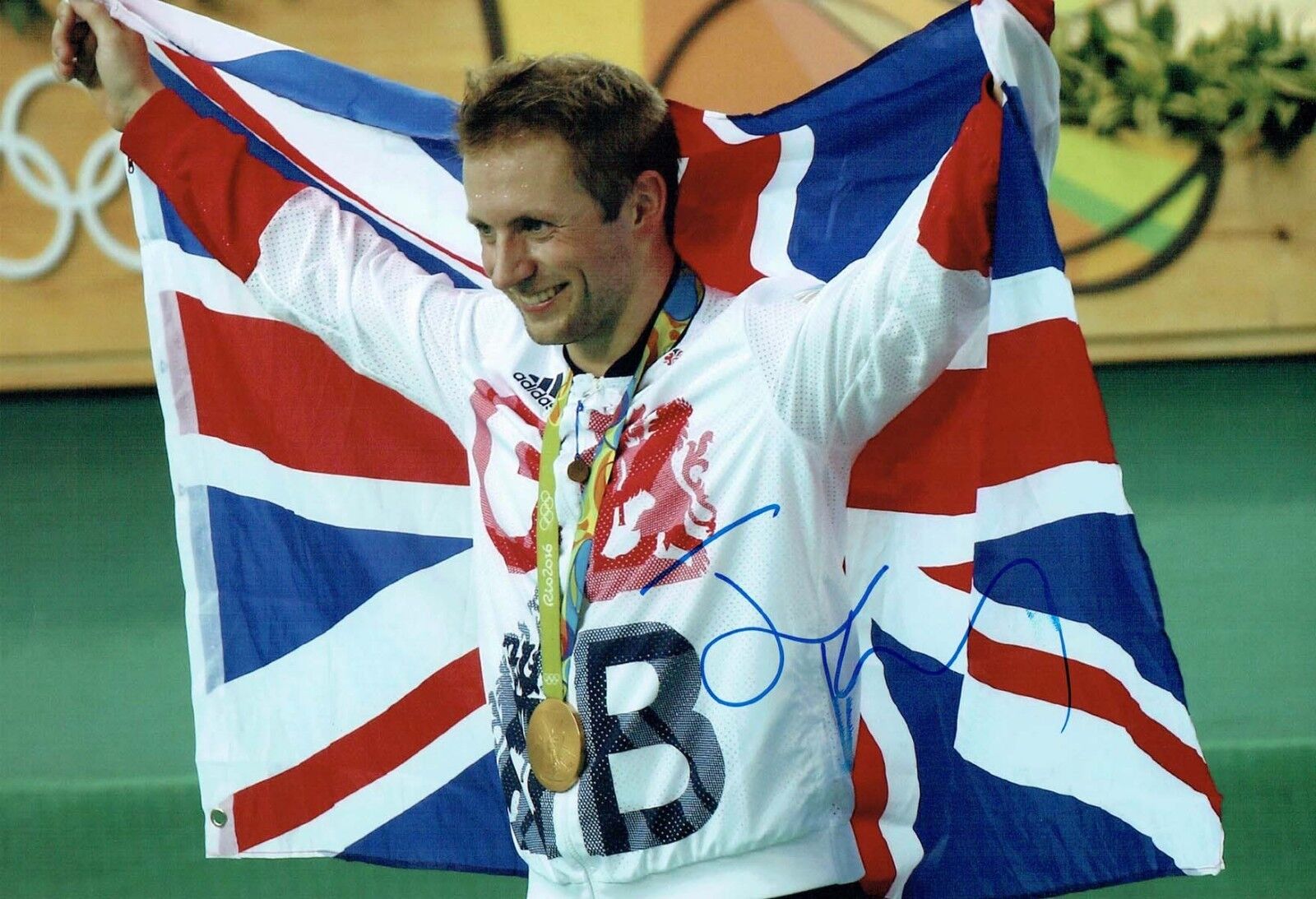 Jason KENNY Track Cyclist Olympics Autograph Signed 12x8 Photo Poster painting 2 AFTAL COA