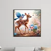 Diamond Painting-DIY Round Drill Elk Blue(40*40CM)