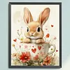 Rabbit Full Stamped Cross Stitch 11CT 3-Strand 40x50cm