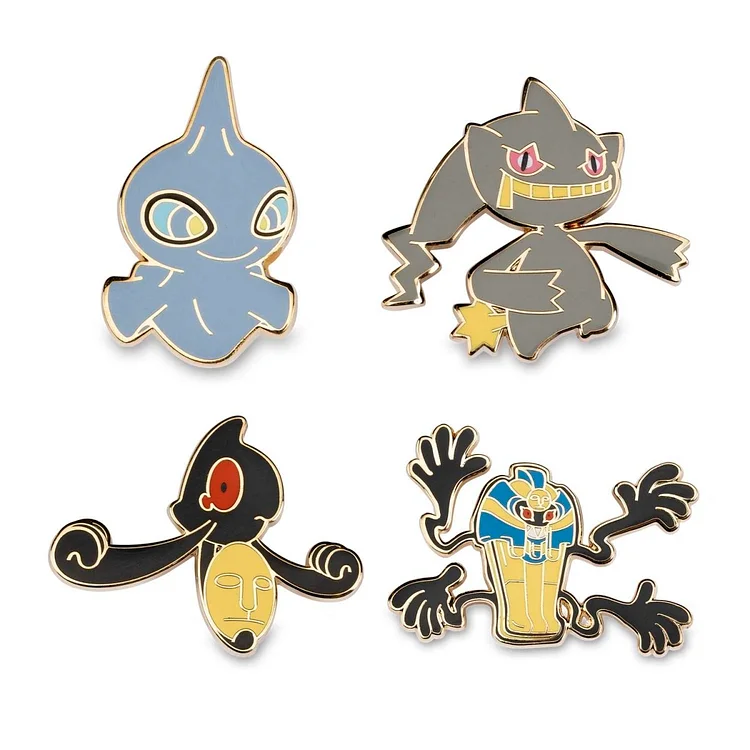 Shuppet, Banette, Yamask & Cofagrigus Pokémon Pins (4-Pack)