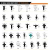 GOOACC 1115Pcs Car Push Retainer Clips & Auto Fasteners Assortment -32 Most Popular Sizes Nylon Bumper Fender Rivets with 10 Cable Ties and Fasteners Remover for GM Ford Toyota Honda Chrysler