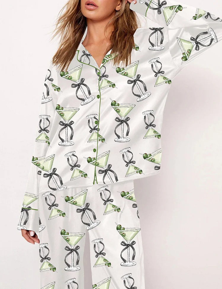 Women's Martini Coquette Bow Pajama Set