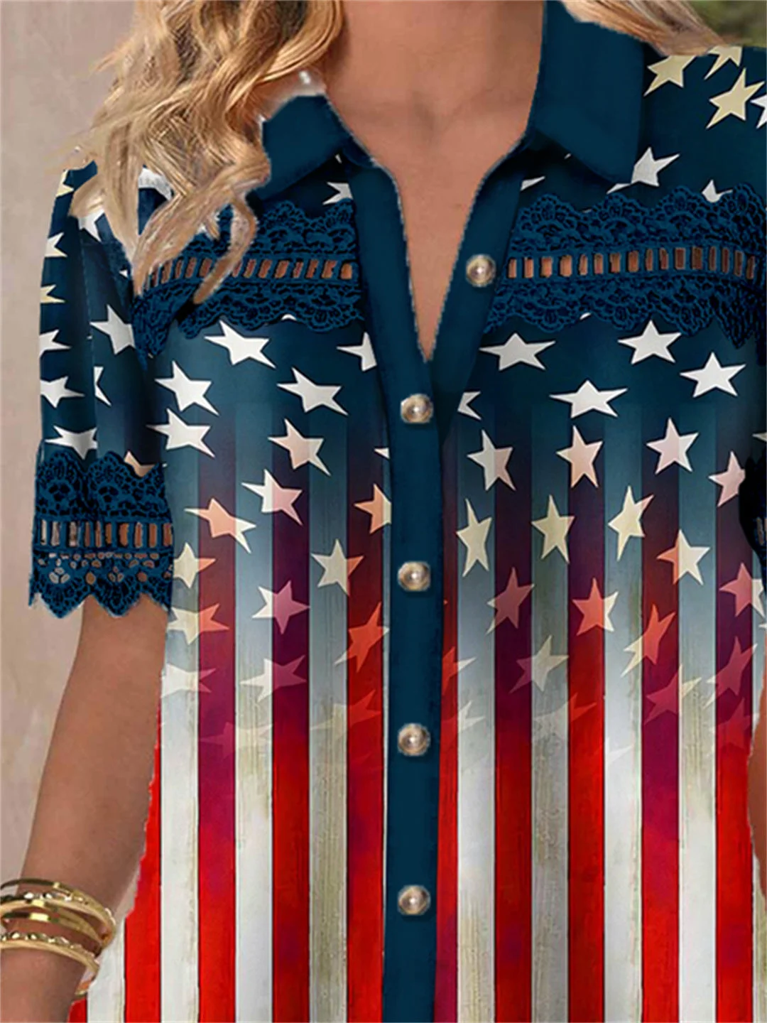 Women Half Sleeve V-neck Solid Color Dress