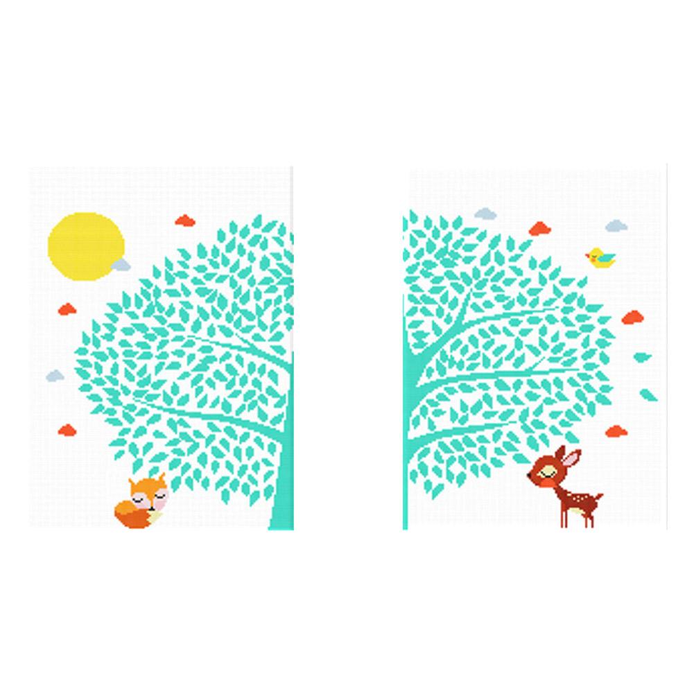 

Happy Tree - 11CT Stamped Cross Stitch - 68*48CM, 501 Original