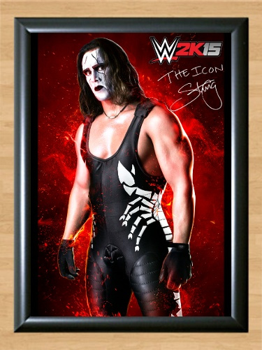 Sting Steve Borden Crow WWE Signed Autographed A4 Print Photo Poster painting Poster belt diva A4 8.3x11.7