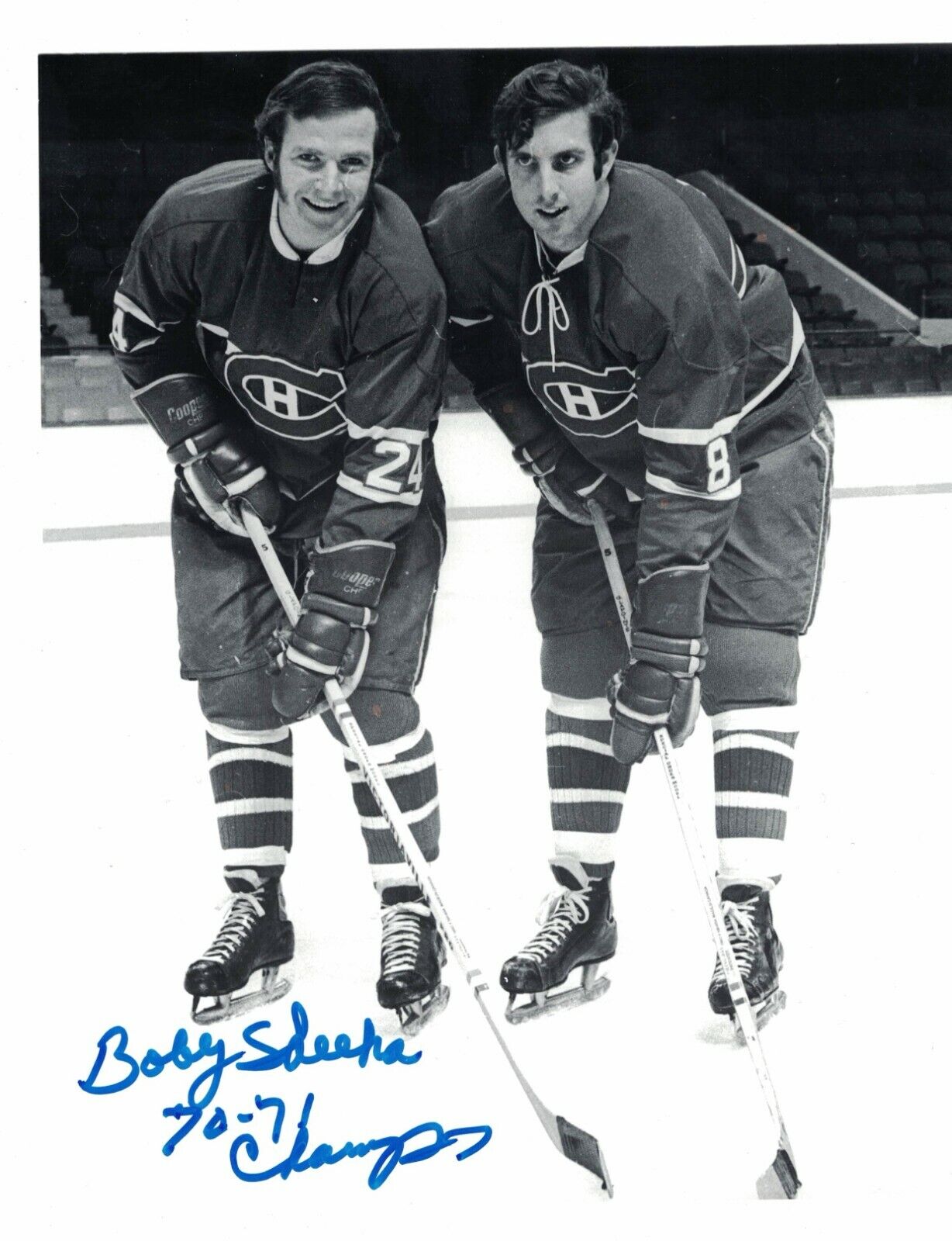 Bobby Sheehan Montreal Canadiens 70-71 SC Champs Signed Photo Poster painting W/Our COA