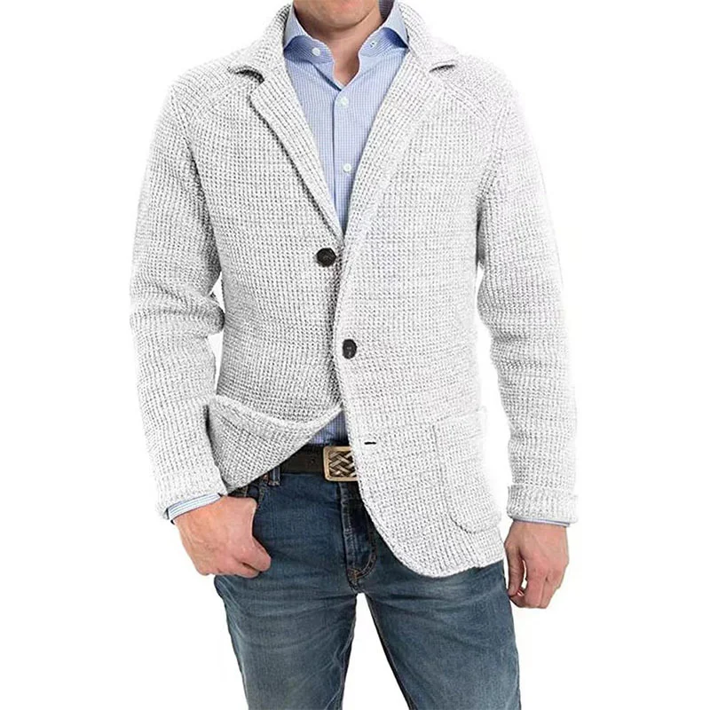Brownm Brownm Men's Casual Knit Cardigan Sweater Fashion Men's Long Sleeve Pocket Cardigan Knit Sweater Men's Coat