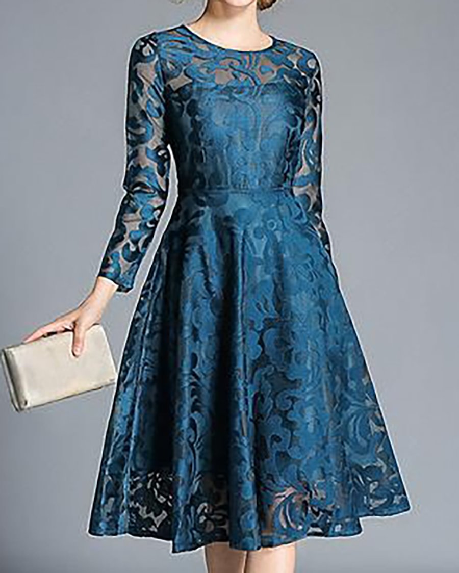 Ladies Casual Elegant Print Versatile Dress