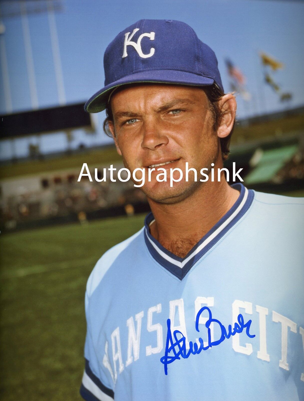 Steve Busby autographed 8x10 Kansas City Royals #6  Shipping