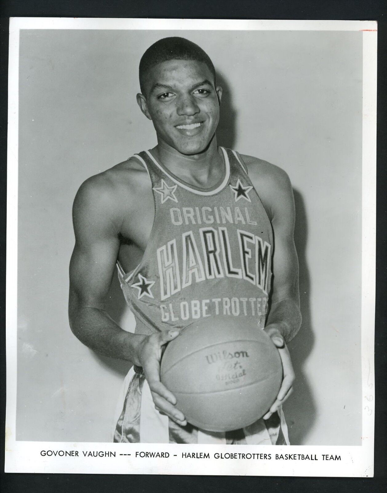 Govoner Vaughn 1961 Harlem Globetrotters Press Photo Poster painting University of Illinois