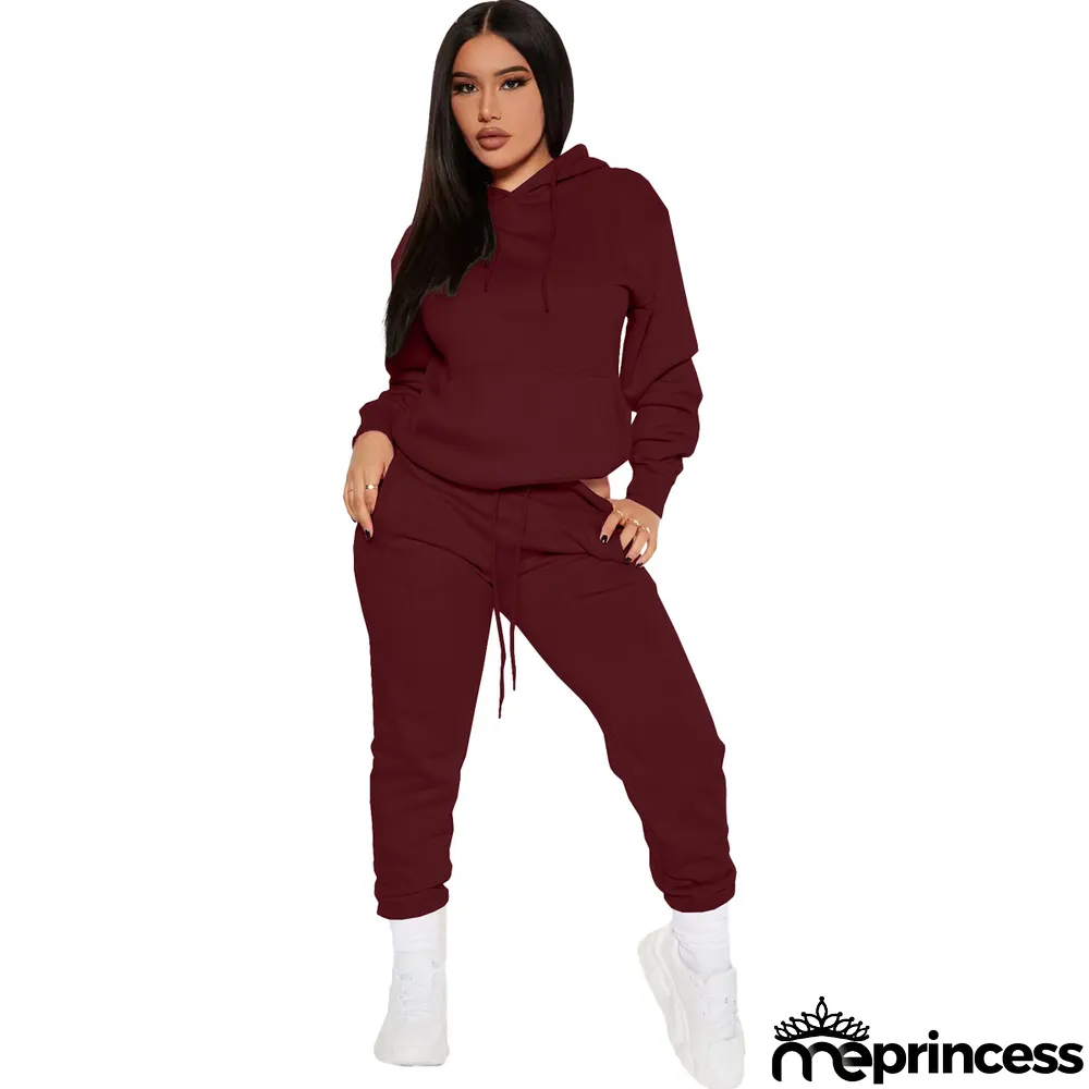 Women Casual Hoodies and Pant Two Piece Set