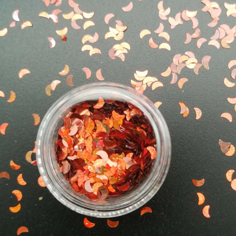 3mm Sequins DIY Flat Five-pointed Star Moon Sequin Paillettes Sewing Craft DIY Laser Silver Nail Sequin Accessories Decorations