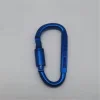 High quality bold 8CM D-shaped aluminum alloy carabiner with lock, quick hanging nut buckle