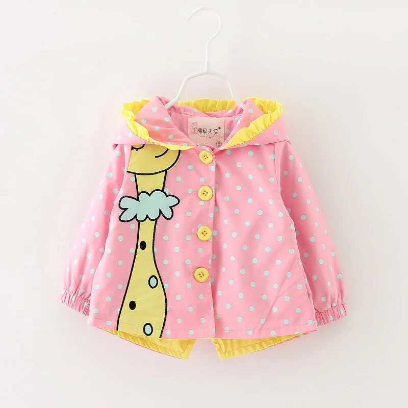 LZH 2022 New Autumn Spring Fashion Kids Windbreaker For Baby Girls Hooded Jacket Children Trench Coat Newborn Clothes 1 2 3 Year