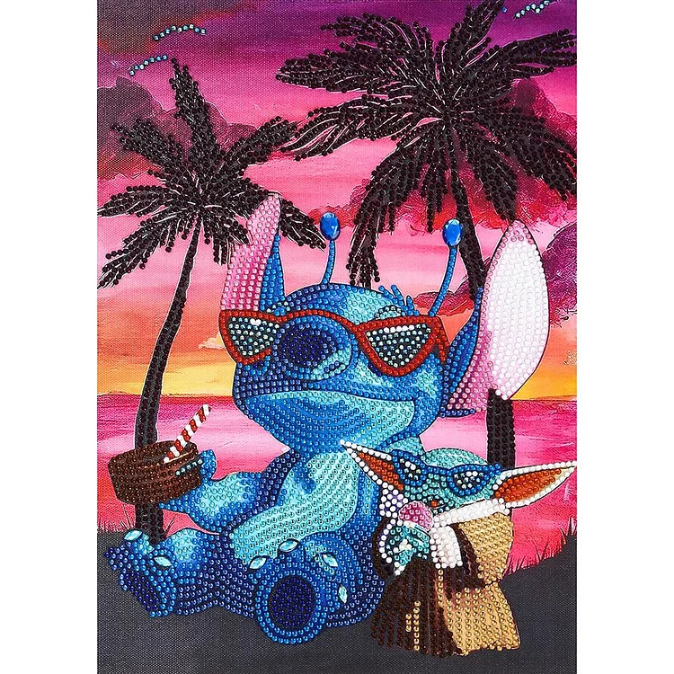 Stitch Youda - Partial Crystal Drill Diamond Painting - 30x40cm(Canvas)