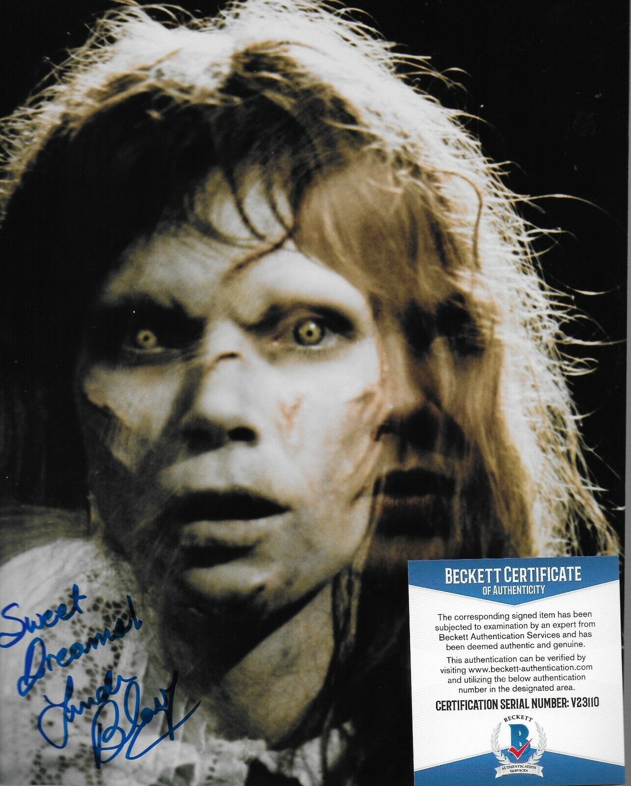 Linda Blair Signed 8x10 Photo Poster painting w/Beckett COA #3 - REGAN from The Exorcist