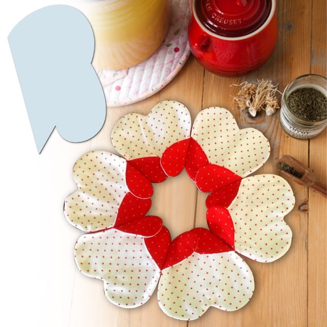 DIY Folding Heartshaped Placemat Instructions + Template Included