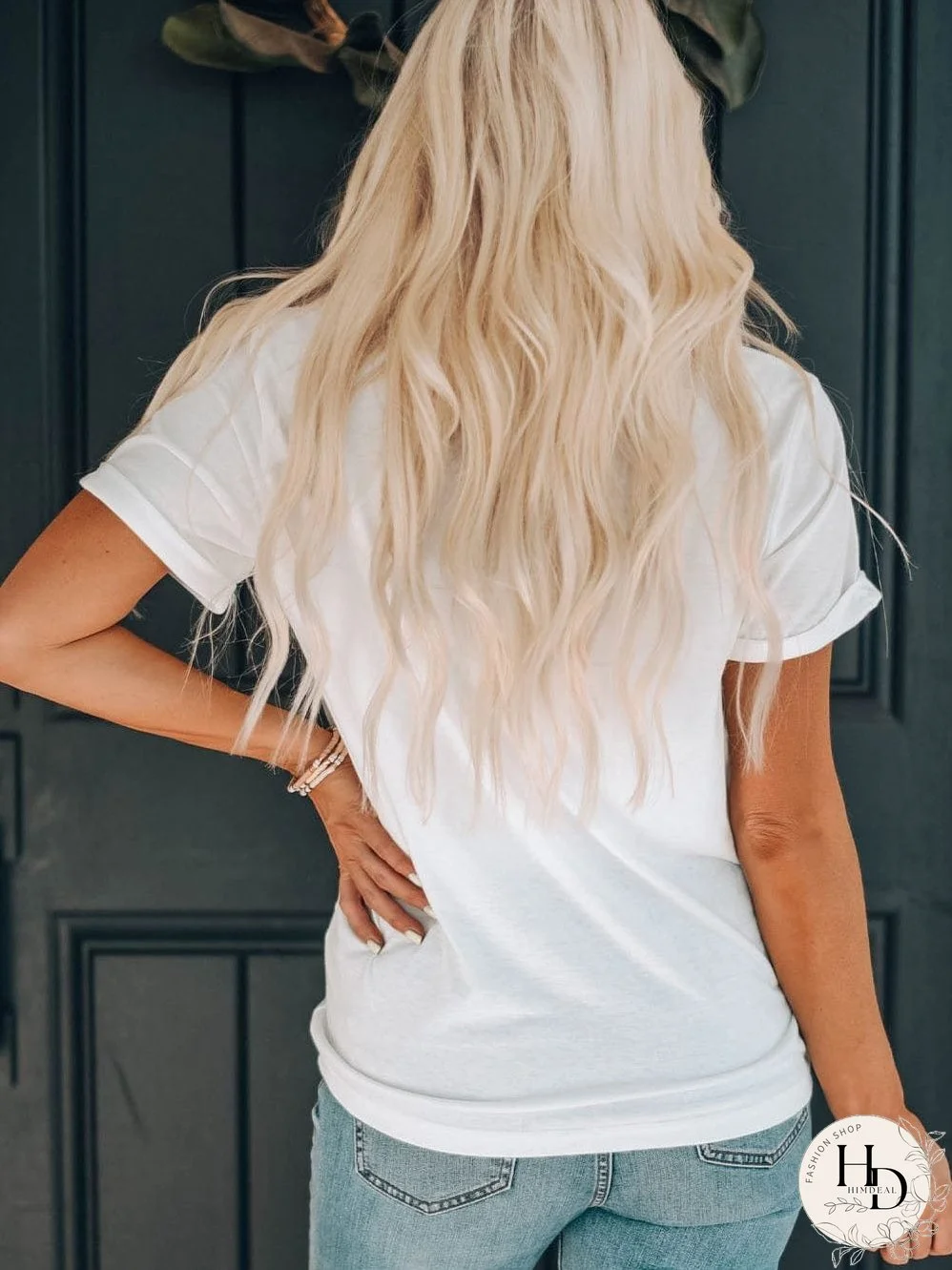 BOO Letter Graphic Tee - White Shift Silhouette