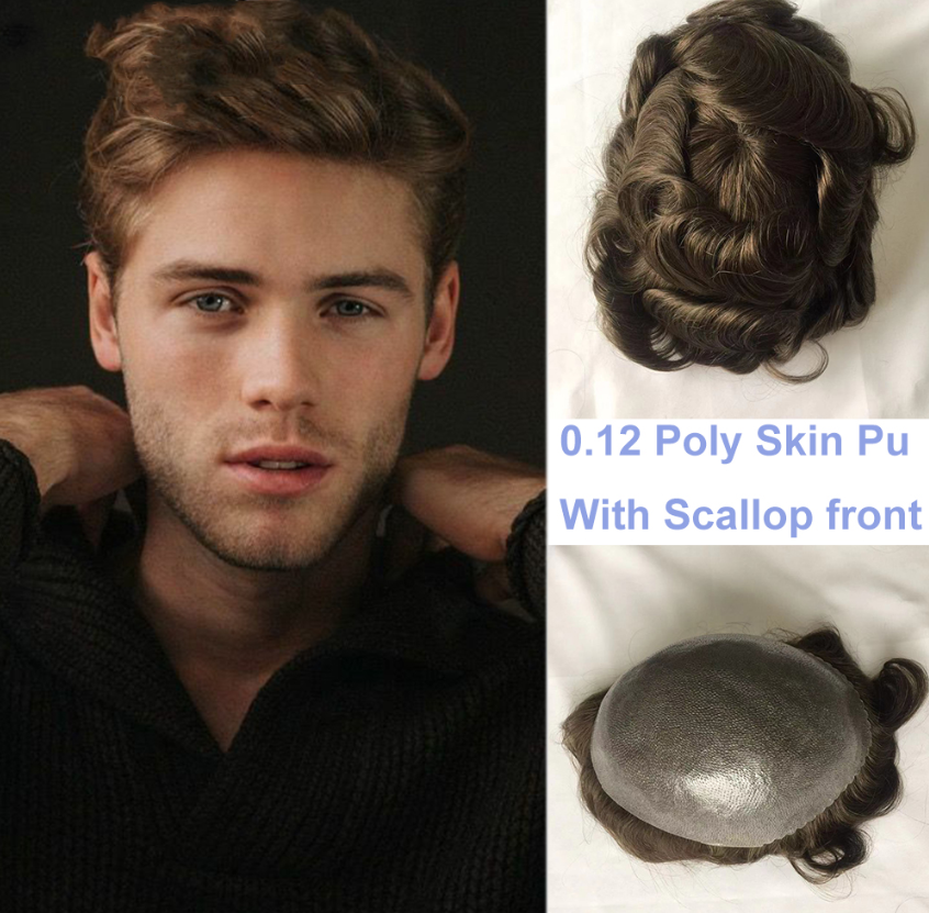 Jewtribute Hair®|Men Wigs Durable Poly Skin Men Toupee 