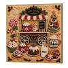 (20x20cm)Candy Cart DIY Pearl Painting Art With Inner Wooden Framed Kit