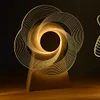 USB Powered 3D Windmill Night Light Wooden Rotating Music Box Creative Gift Table Lamp Home Desktop Decoration