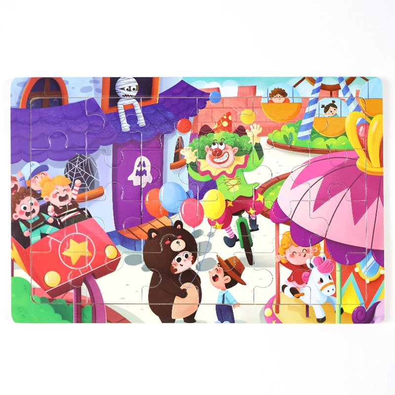 Puzzles Toddler(3-6Years) Cartoon Wood Toys