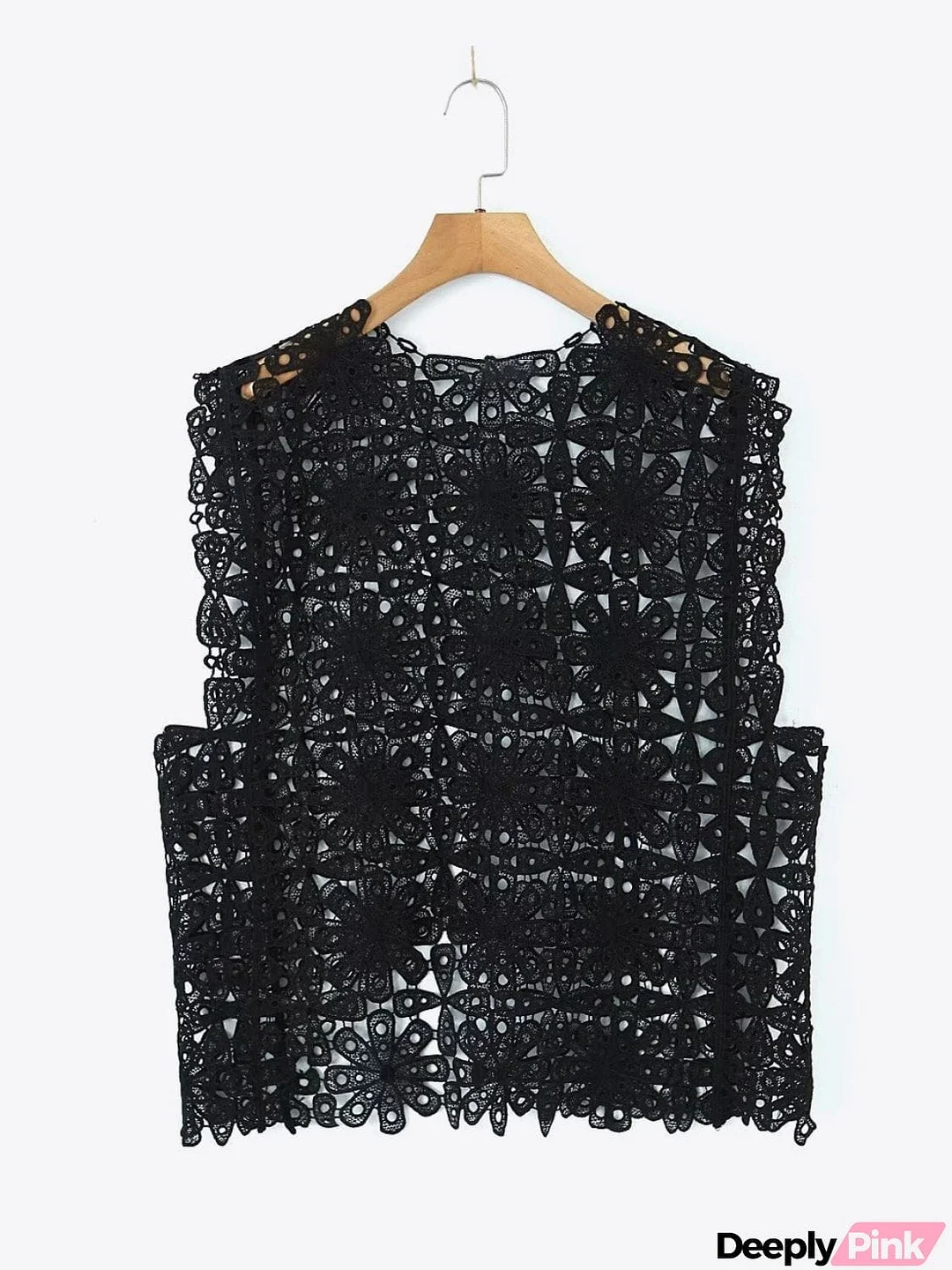 V-Neck Asymmetric Lace Tank