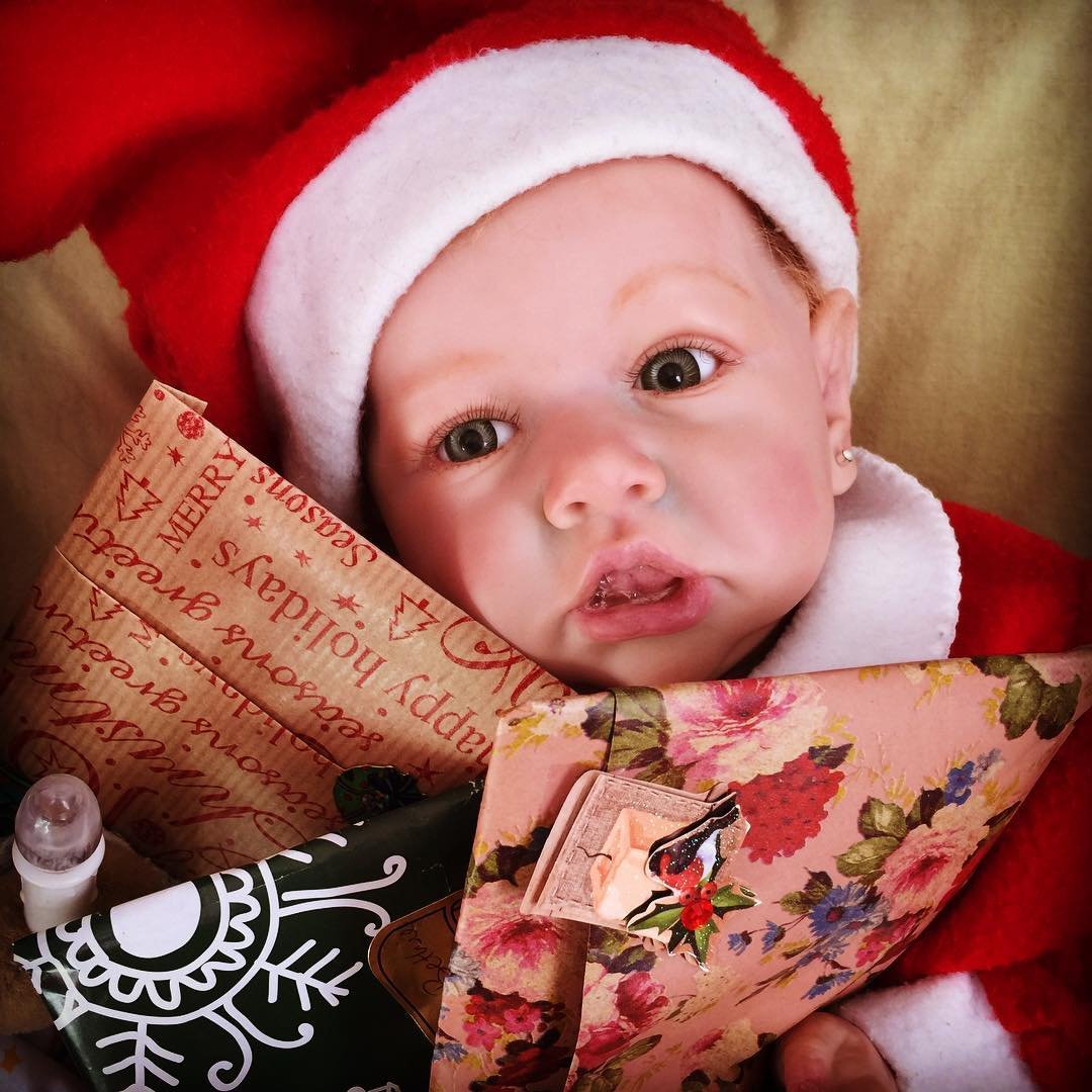 [🎄Merry Christmas🎁]12"Baby Girl Sadie, Real Lifelike and Cute Silicone Vinyl Reborn Baby Doll,Christmas Gift