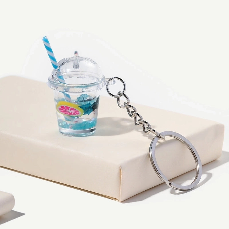 Minimalist Color Block Arylic Metal Women’s Keychain