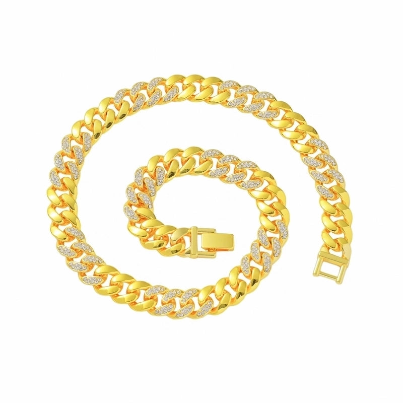 Hip-hop Solid Color Alloy Chain Men's Necklace