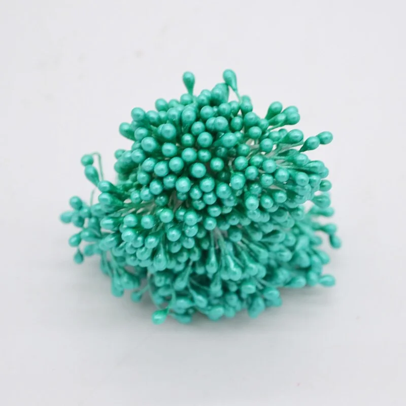 1 Bundle= (500PCS )Artificial Flower Double Heads Stamen Pearlized Craft Cards Cakes Decor Floral for home wedding party decor