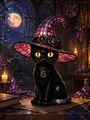 Gothic Witch Hat Night Light Halloween Decorations Colorful Wizard Hat Lamp