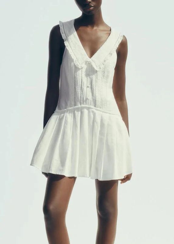 Peter Pan Formal Dress - Special Occasion White