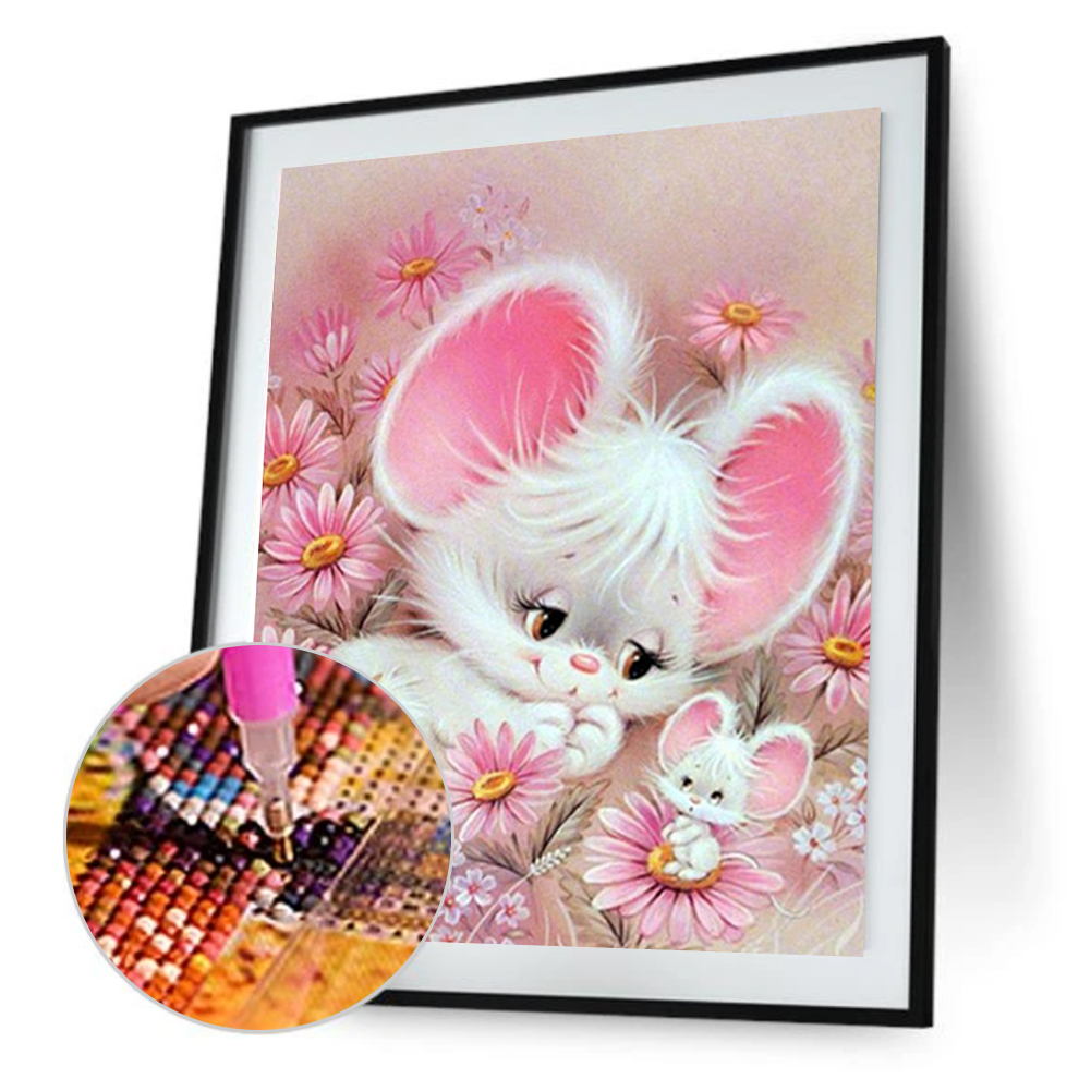 

30*40CM Round Drill Diamond Painting-Flower Animal, 501 Original