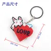 Buuny Love Beaded Counted Cross Stitch Ornament Kit Cross Stitch Bead Keychain 