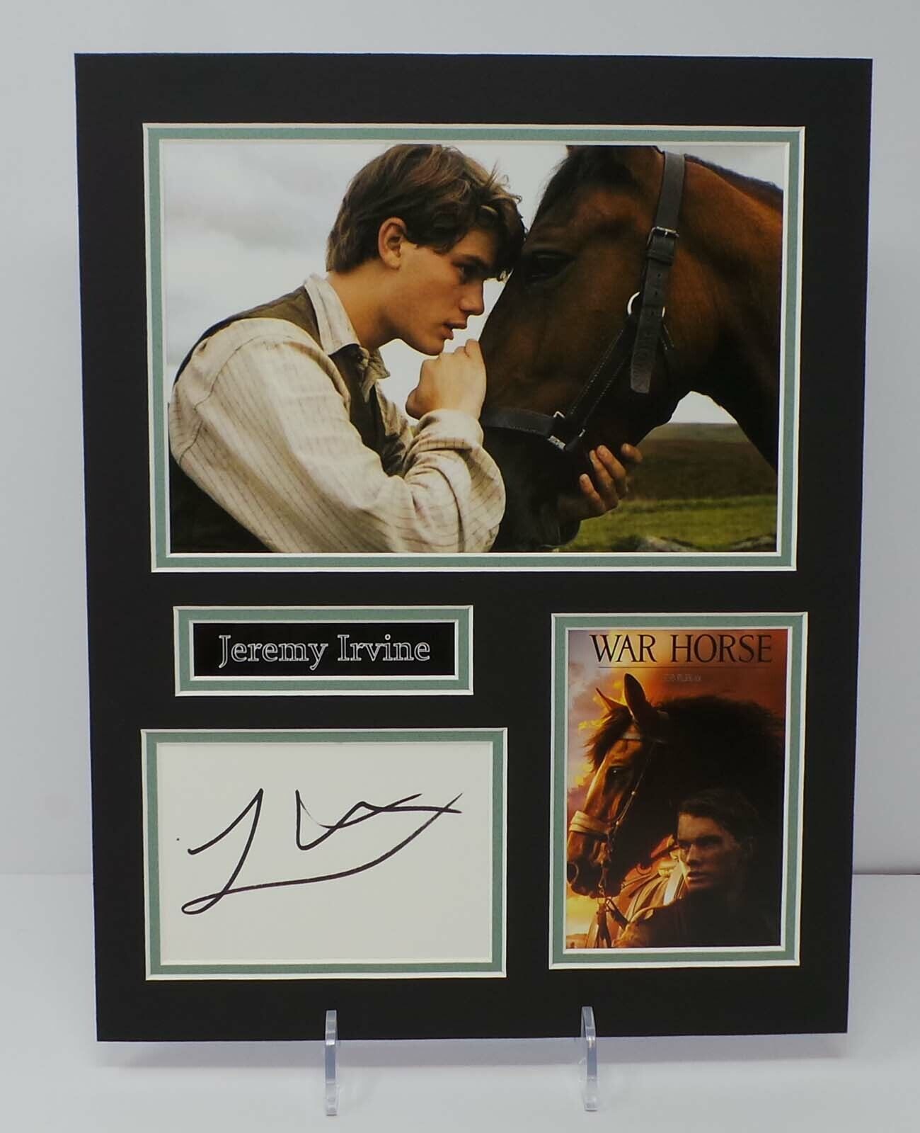 Jeremy IRVINE Signed Autograph War Horse Mounted & Photo Poster painting Display AFTAL RD COA