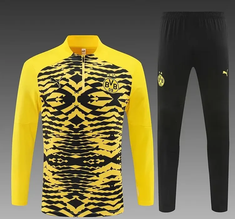 24-25 Dortmund yellow training suit half-pull set