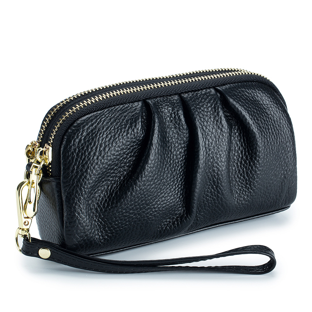 Mature Women Large Capacity Cowhide Temperament Purse