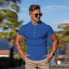Men's Slim Short-sleeved Mercerized Cotton T-shirt