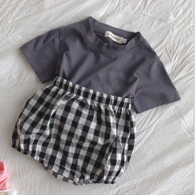 New 2020 Summer Baby Clothing Set Paid Vest Tops and Bloomers 2pcs 0-3Yrs Baby Girls Clothes