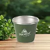 4Pcs 50ml Mini Camping Cup Stainless Steel Drink Mugs for Hiking Fishing (Green)