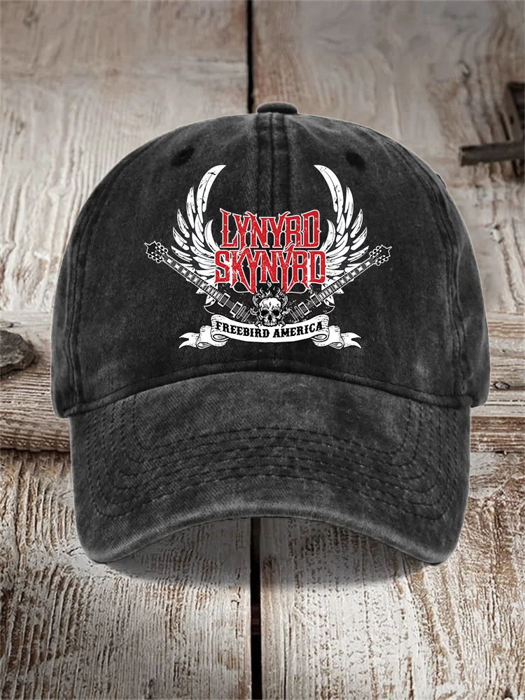 Men's Rock Band Freebird America Washed Cap