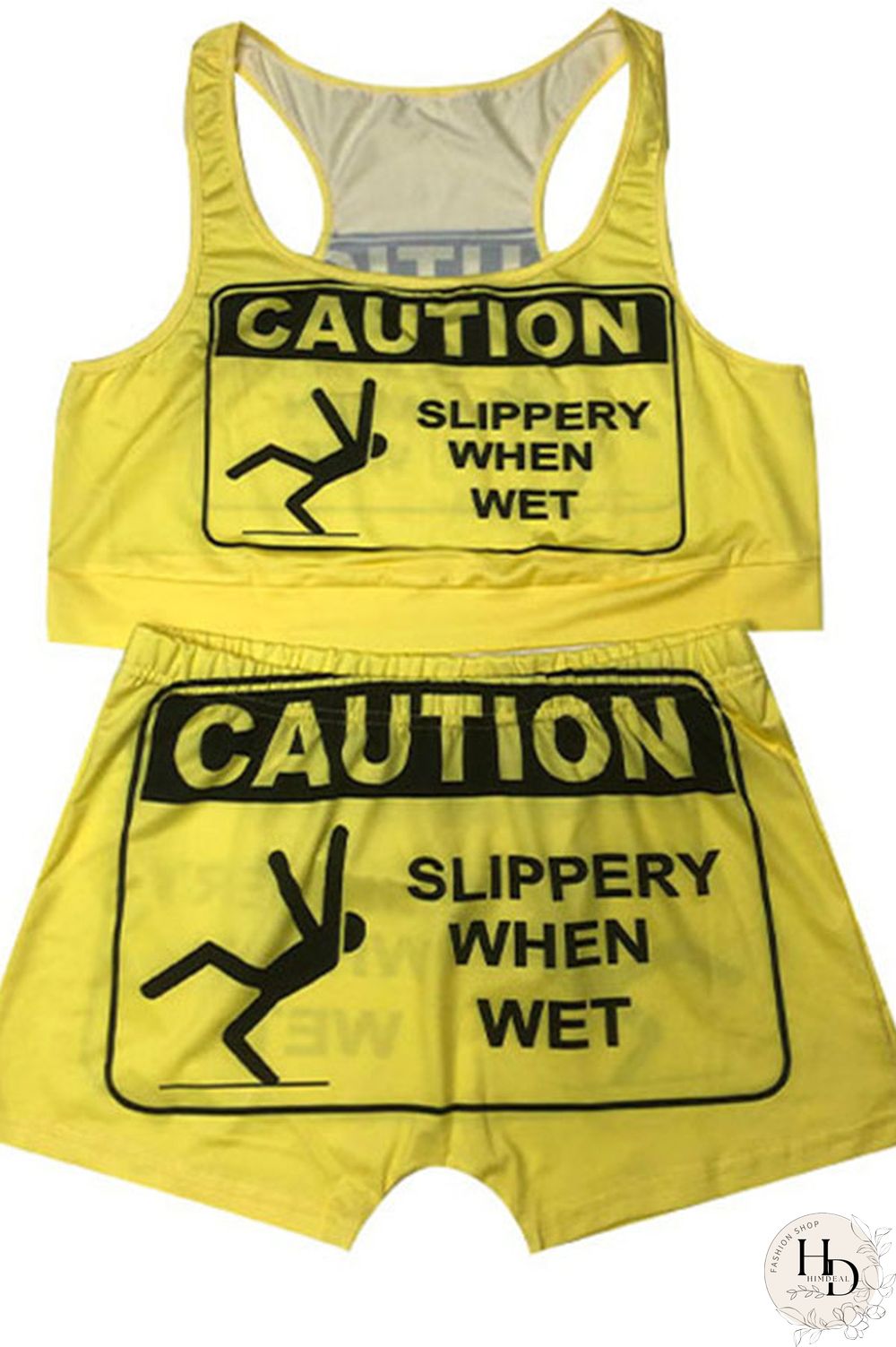 Pink Sexy Europe and America Print Solid Straight Sleeveless Two Pieces