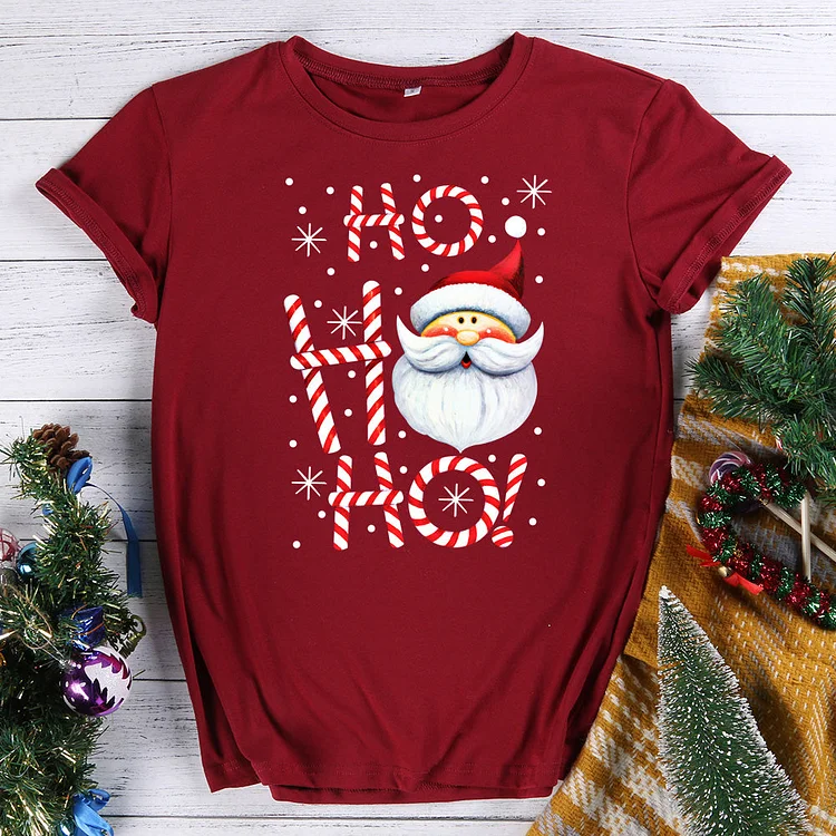 HO HO HO Merry Christmas T-Shirt-010849-Annaletters