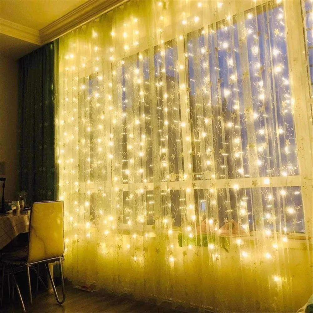 Tegooe USB Powered LED Curtain String Lights with Remote Control 3 Styles
